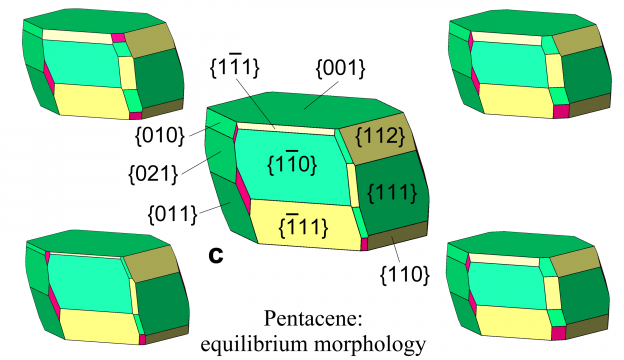 morfologia del cristalllo di pentacene