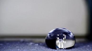 water droplet on polysaccharide coating