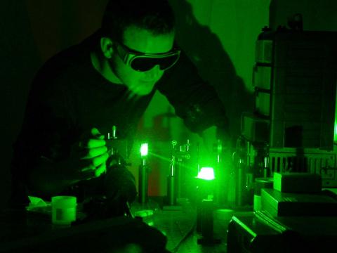 laser in laboratorio