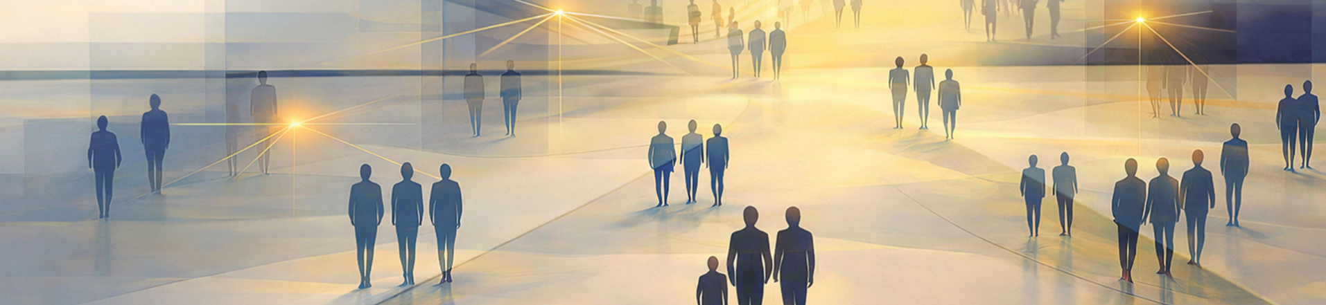 People in an open space